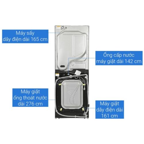 Tháp giặt sấy LG giặt 25kg - sấy 17kg WT2517NHEG ABGPEVN 9 Mặt sau tháp giặt sấy LG giặt 25kg - sấy 17kg WT2517NHEG ABGPEVN