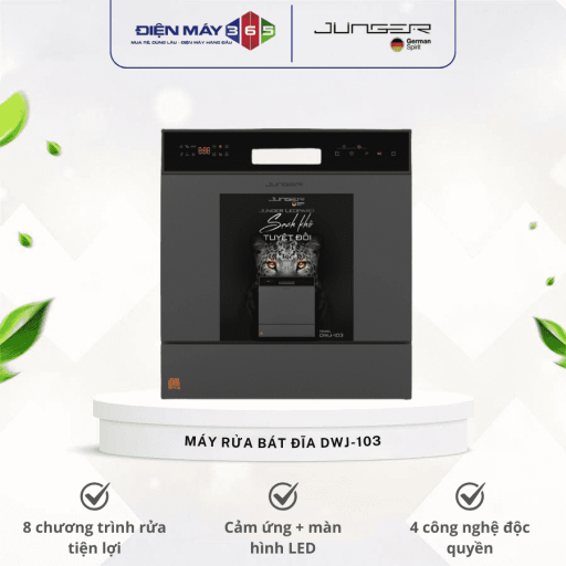 Máy rửa bát độc lập Junger Leopard DWJ-103 8 may rua bat dia 10 bo junger dwj 103 optimized