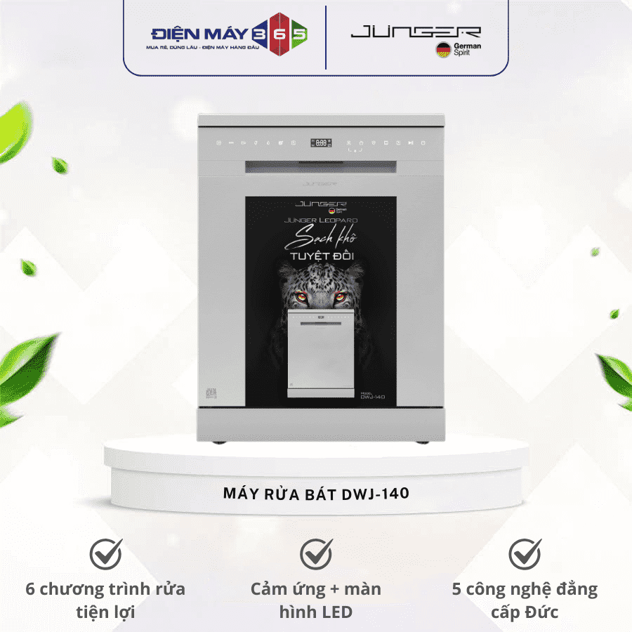 Máy rửa bát độc lập Junger DWJ-140 3 Máy rửa bát độc lập Junger DWJ-140