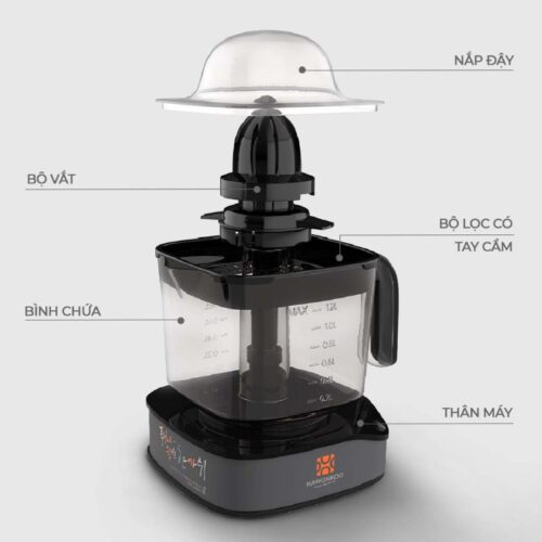 Máy vắt cam Hawonkoo OJH-120-GR 7 Thiết kế máy vắt cam Hawonkoo OJH-120-GR