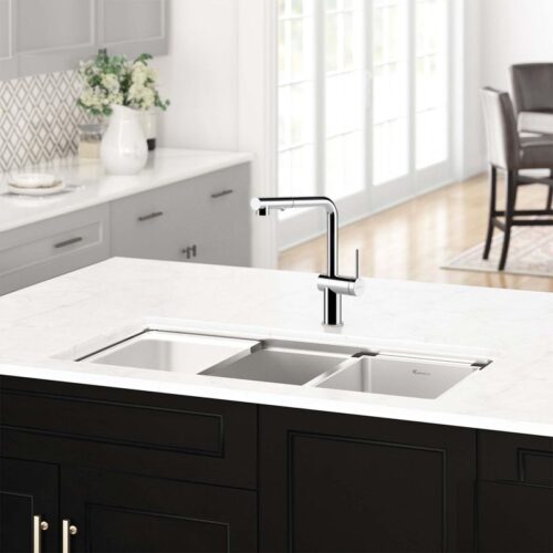 Vòi rửa bát nóng lạnh Konox Stella Chrome có dây rút 6 Ảnh vòi rửa bát nóng lạnh Konox Stella Chrome có dây rút