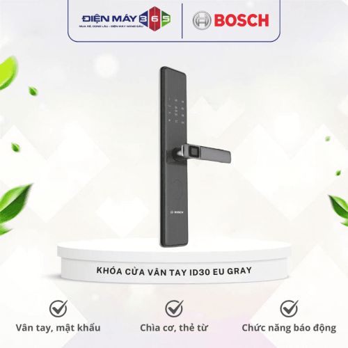 Khóa cửa vân tay Bosch ID30 EU Gray