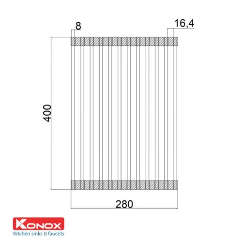 Thanh lưới Konox Roller Mat RM01 5 Thiết kế thanh lưới Konox Roller Mat RM01