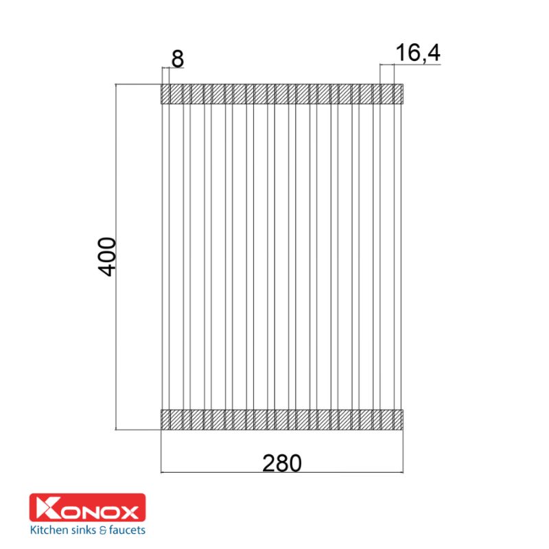 Thanh lưới Konox Roller Mat RM01 4 Thiết kế thanh lưới Konox Roller Mat RM01