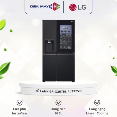 Tủ lạnh 2 cánh side by side 635 lít LG GR-X257BL ALBPEVN