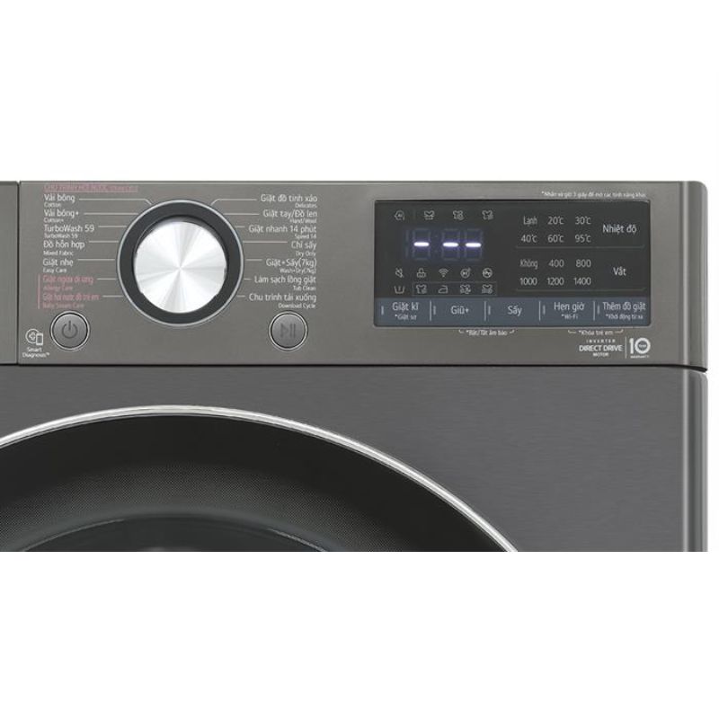 Máy giặt sấy LG giặt 11 kg – sấy 7 kg FV1411D4B 5 Bảng điều khiển máy giặt sấy LG giặt 11 kg – sấy 7 kg FV1411D4B