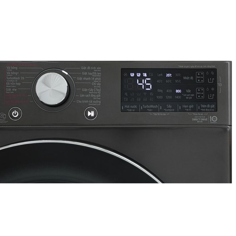 Máy giặt sấy LG giặt 11 kg – sấy 7 kg FV1411H3BA 5 Bảng điều khiển máy giặt sấy LG giặt 11 kg – sấy 7 kg FV1411H3BA