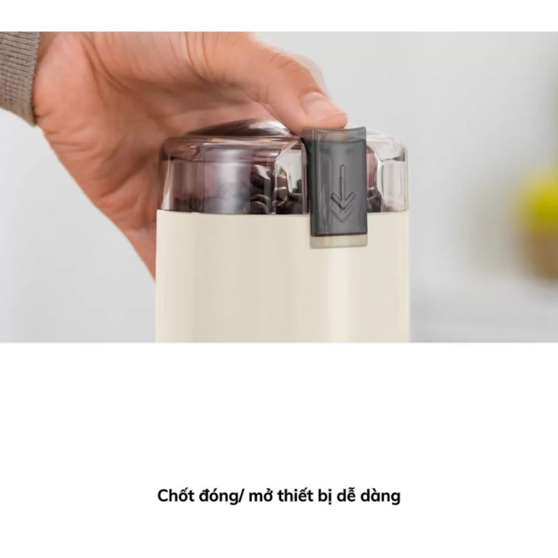 Máy xay cafe cầm tay Bosch TSM6A017C - Màu Kem 4 Khóa bấm máy xay cafe cầm tay Bosch TSM6A017C - Màu Kem