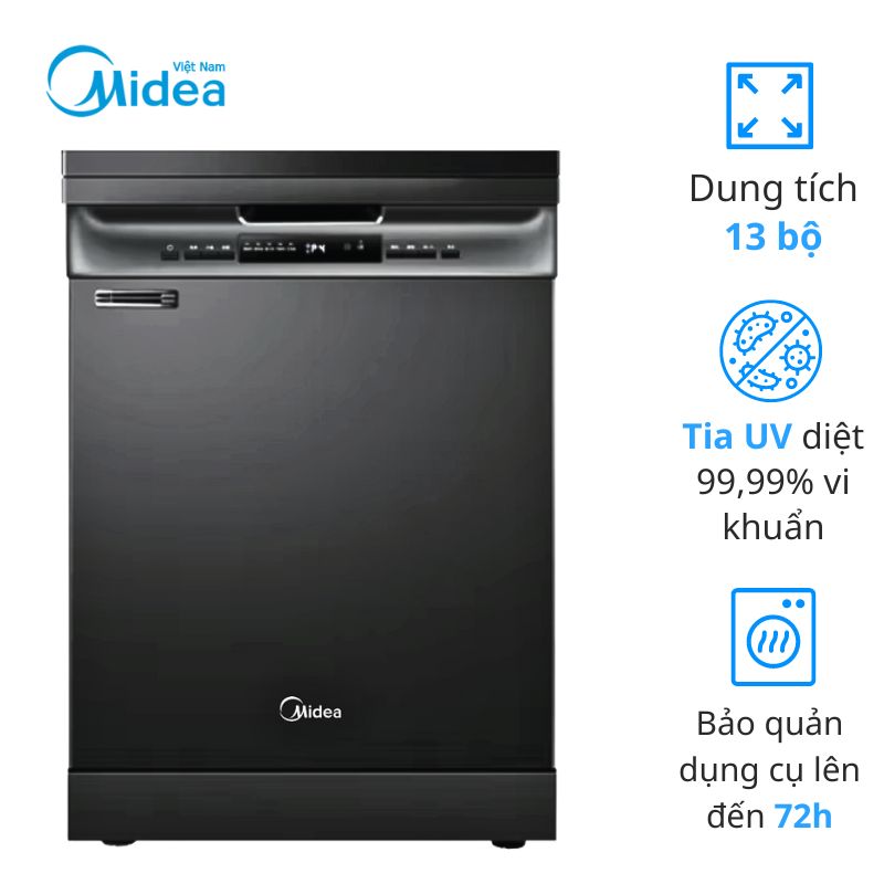 Máy rửa bát âm tủ Midea MDW13-7635QB 3 Máy rửa bát âm tủ Midea MDW13-7635QB
