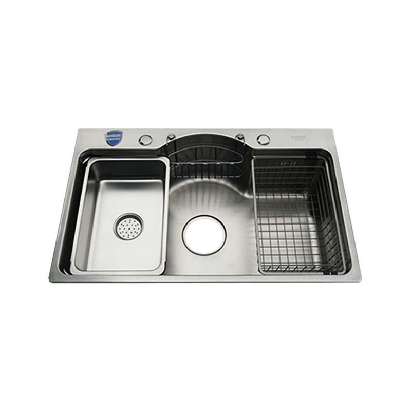 Chậu rửa bát inox 1 hố Faster FS 7848HMS 3 Chậu rửa bát inox 1 hố Faster FS 7848HMS