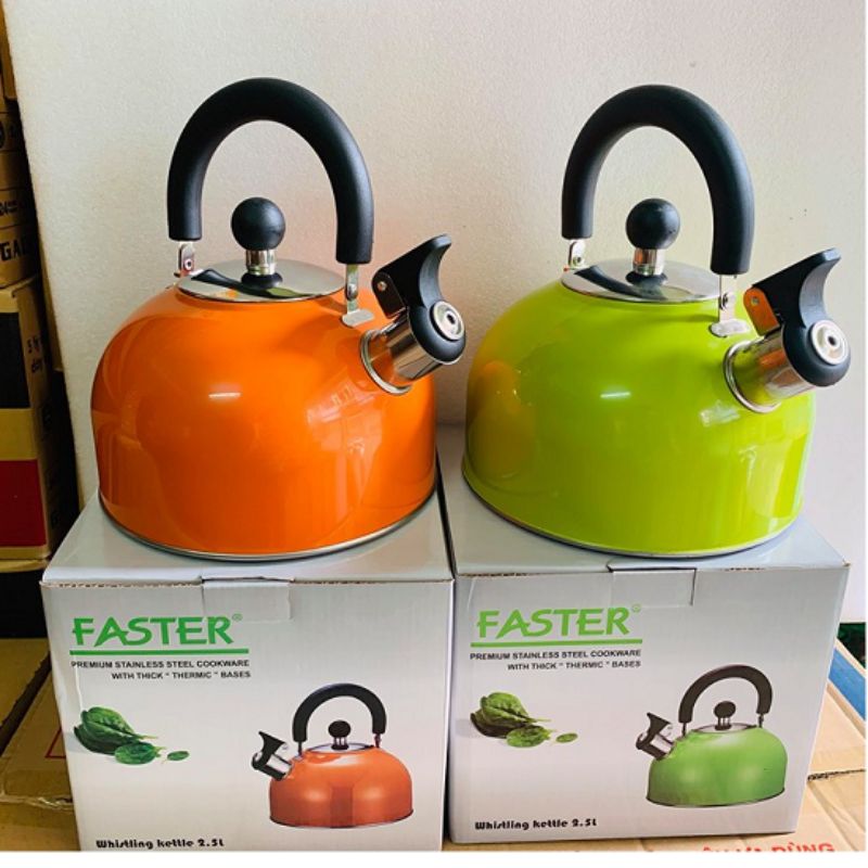 Ấm nước từ Faster 2.5L cam, xanh 4 Đóng gói ấm nước từ Faster 2.5L cam, xanh