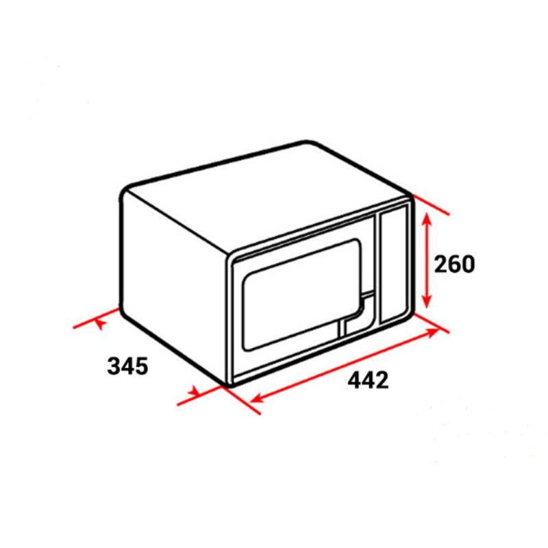Lò vi sóng Bosch FEL023MS2 độc lập 5 Kích thước lò vi sóng Bosch FEL023MS2 độc lập