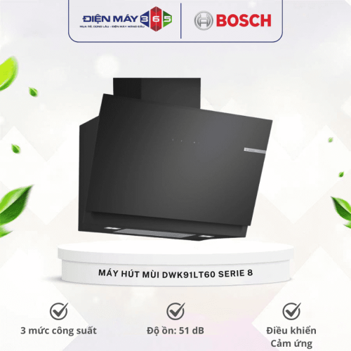 Máy hút mùi áp tường Bosch DWK91LT60 Serie 8