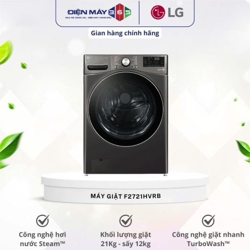Máy Giặt Sấy LG Inverter Giặt 21 Kg - Sấy 12 Kg F2721HVRB 10 F2721HVRB