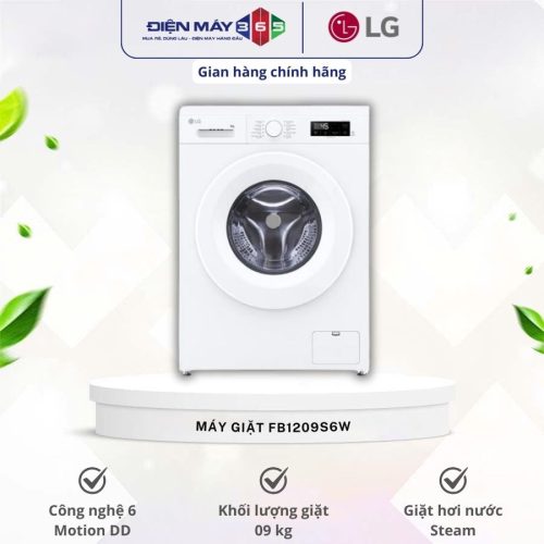 Máy Giặt LG Inverter 9 Kg FB1209S6W cửa trước