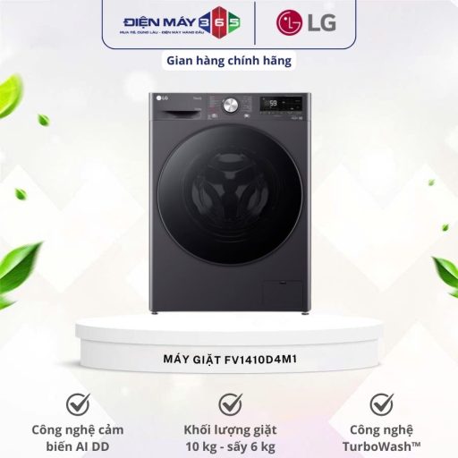 Máy giặt sấy LG Inverter giặt 10 kg - sấy 6 kg FV1410D4M1 12 FV1410D4M1