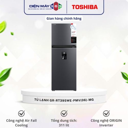 Tủ lạnh Toshiba Inverter 311 lít GR-RT395WE-PMV(06)-MG