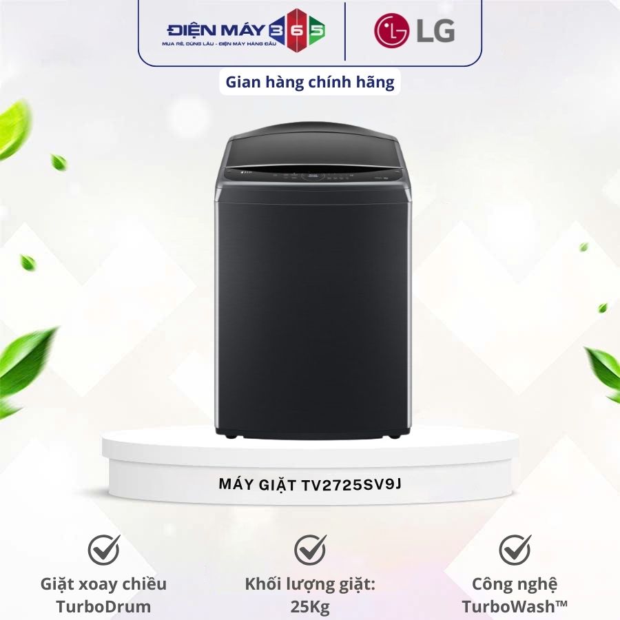 Máy Giặt LG Inverter 25 Kg TV2725SV9J cửa trên 3 Máy Giặt LG Inverter 25 Kg TV2725SV9J cửa trên