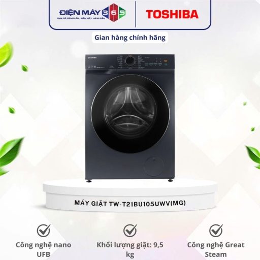 Máy Giặt Toshiba Inverter 9.5 Kg TW-T21BU105UWV(MG) cửa trước 8 TW T21BU105UWVMG