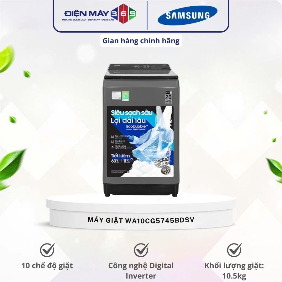 Máy giặt Samsung Inverter 10.5 kg WA10CG5745BDSV cửa trên 3 Máy giặt Samsung Inverter 10.5 kg WA10CG5745BDSV cửa trên