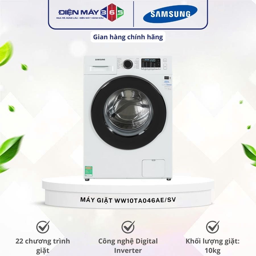 Máy Giặt Samsung Inverter 10 Kg WW10TA046AE/SV cửa trước 3 Máy Giặt Samsung Inverter 10 Kg WW10TA046AE/SV cửa trước