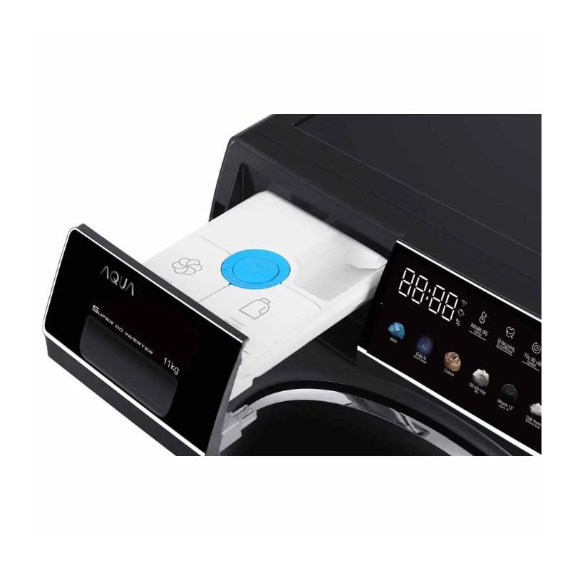 Máy Giặt Aqua Inverter 11 Kg AQD-DDW1100J.BK cửa trước 4 Ảnh máy Giặt Aqua Inverter 11 Kg AQD-DDW1100J.BK cửa trước