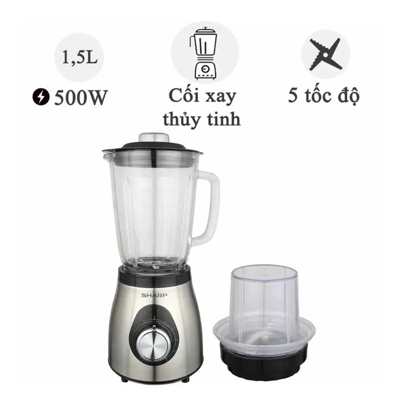 Máy xay sinh tố Sharp EM-S155GV-ST 3 Ảnh máy xay sinh tố Sharp EM-S155GV-ST