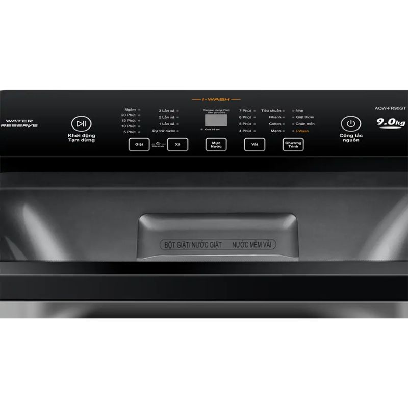 Máy Giặt Aqua 9 Kg AQW-FR90GT.S cửa trên 4 Bảng điều khiển máy giặt Aqua 9 Kg AQW-FR90GT.S cửa trên