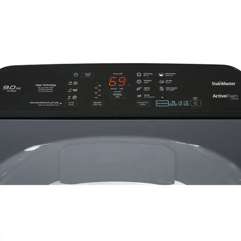 Máy Giặt Panasonic 9 Kg NA-F90A9BRV cửa trên 5 Bảng điều khiển máy Giặt Panasonic 9 Kg NA-F90A9BRV cửa trên