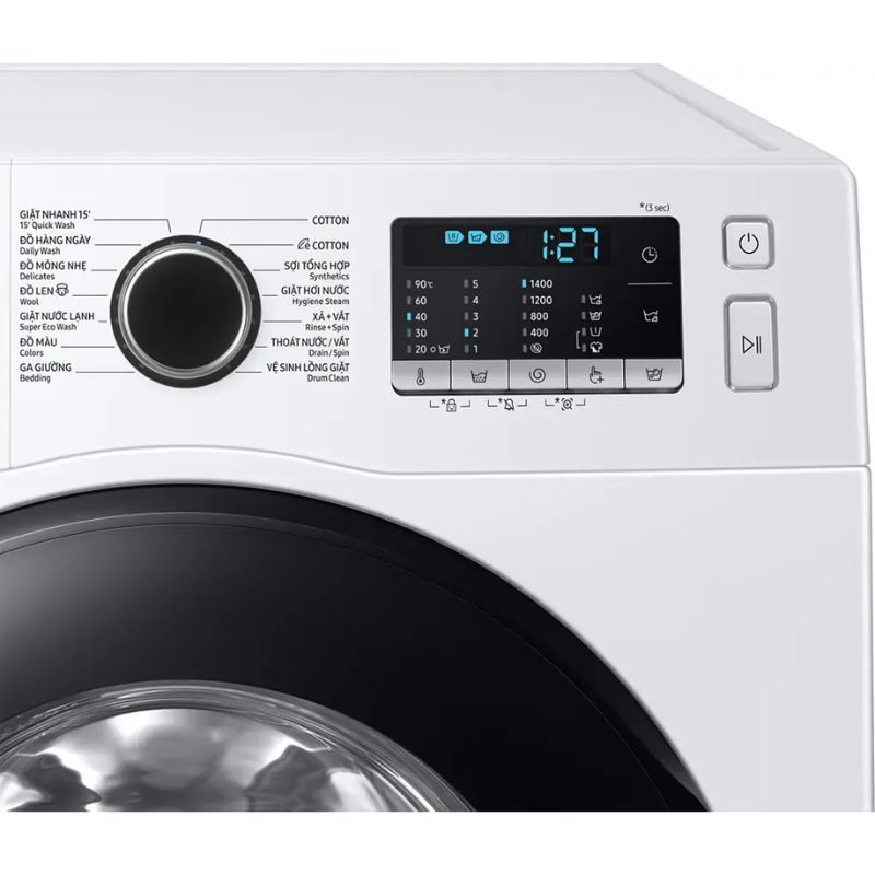 Máy Giặt Samsung Inverter 10 Kg WW10TA046AE/SV cửa trước 5 Bảng điều khiển máy Giặt Samsung Inverter 10 Kg WW10TA046AE / SV cửa trước