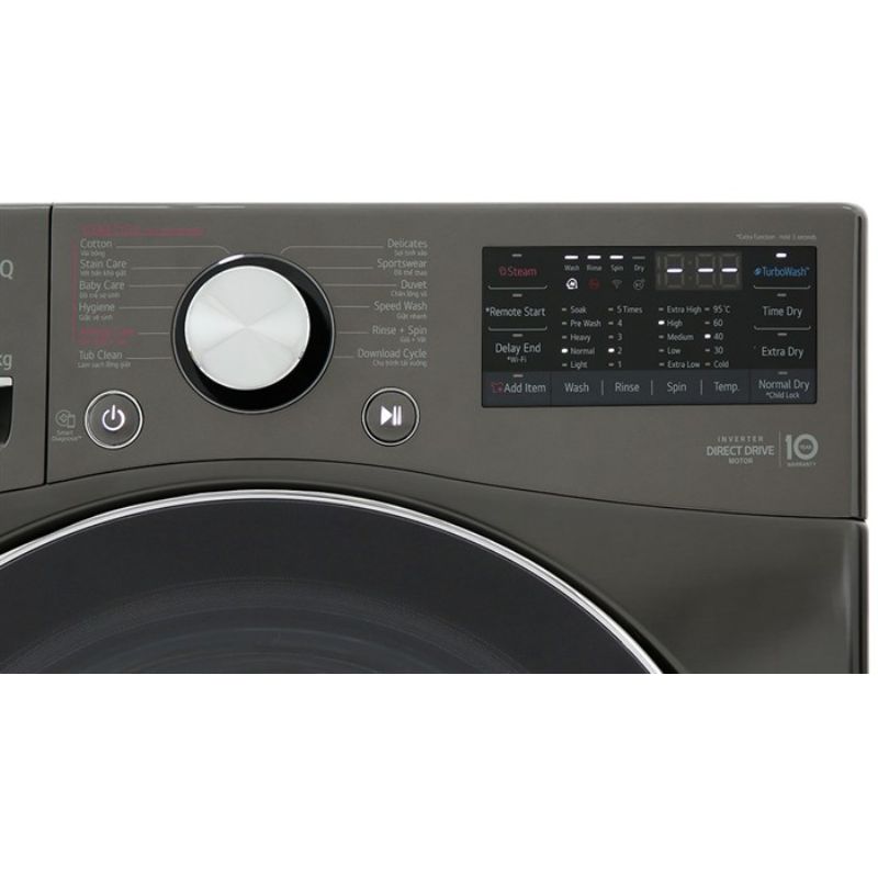 Máy Giặt Sấy LG Inverter Giặt 15 Kg - Sấy 8 Kg F2515RTGB 5 Bảng điều khiển máy Giặt Sấy LG Inverter Giặt 15 Kg - Sấy 8 Kg F2515RTGB