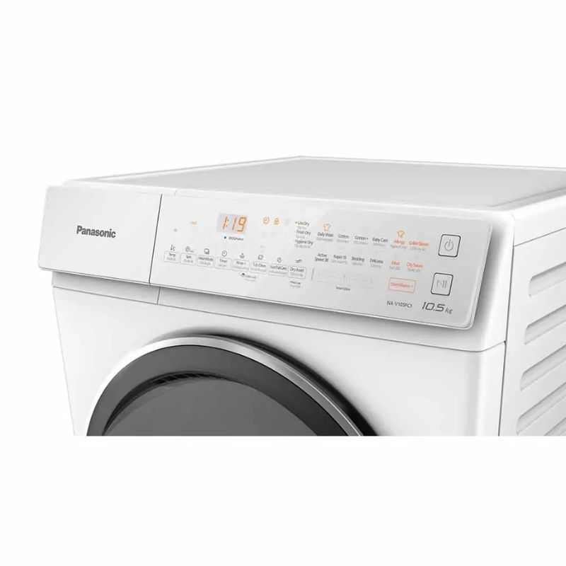 Máy Giặt Sấy Panasonic Inverter Giặt 10.5 Kg - Sấy 2 Kg NA-V105FC1WV 4 Bảng điều khiển máy Giặt Sấy Panasonic Inverter Giặt 10.5 Kg - Sấy 2 Kg NA-V105FC1WV