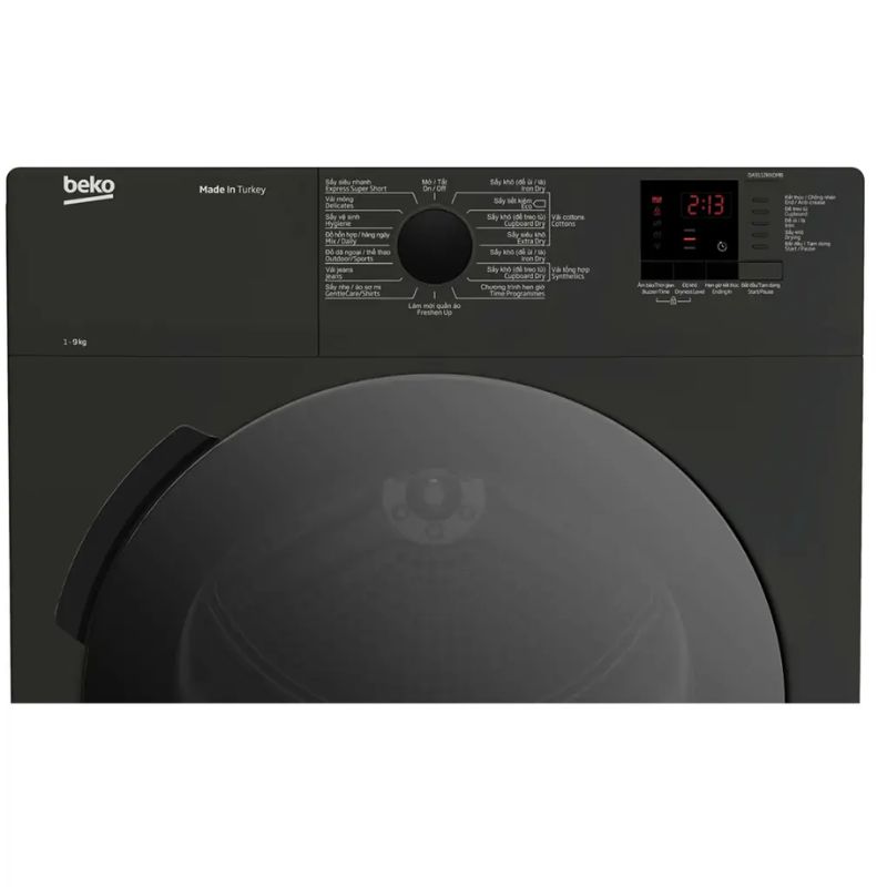 Máy Sấy Thông Hơi Beko 9 Kg DA9112RX0MB 4 Bảng điều khiển máy Sấy Thông Hơi Beko 9 Kg DA9112RX0MB