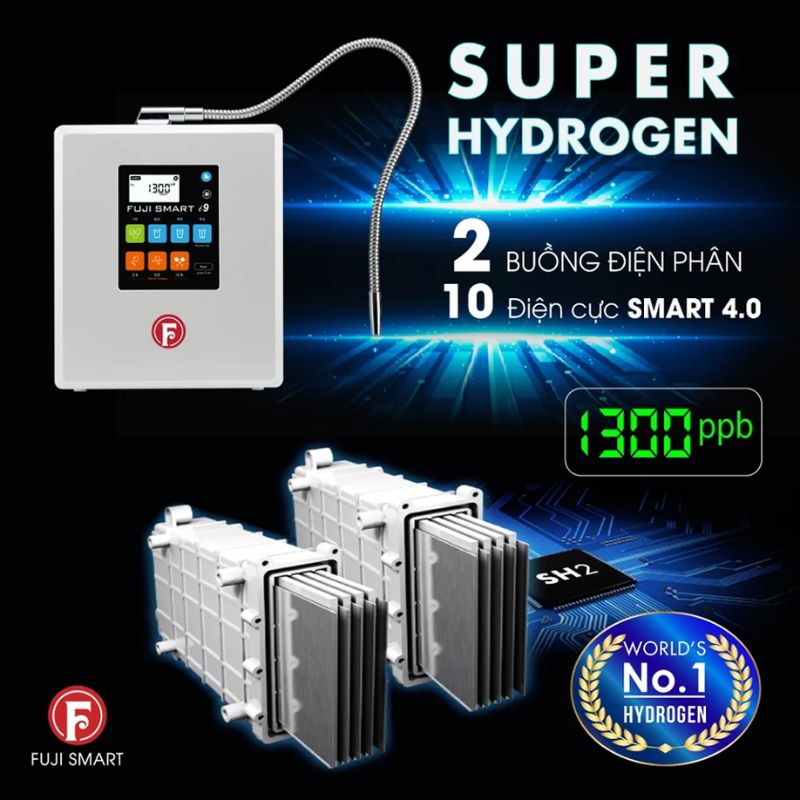 Máy lọc nước Fuji Smart I9 4 Buồng điện phân máy lọc nước Fuji Smart I9