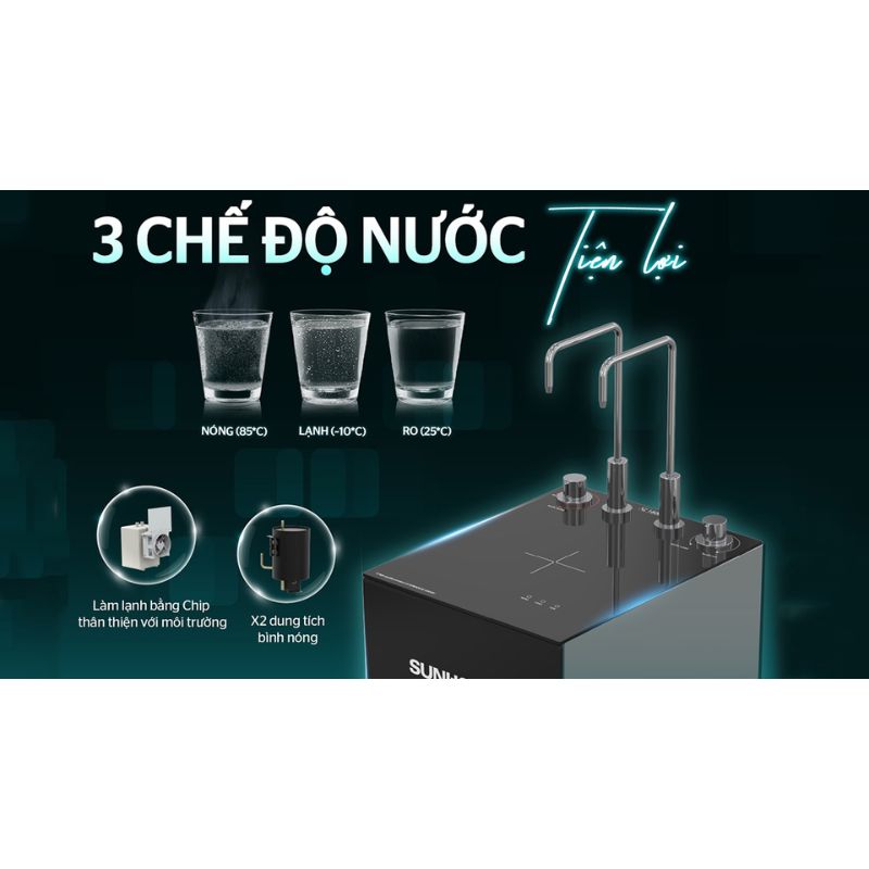 Máy lọc nước Sunhouse SHA76212KL 4 Chế độ máy lọc nước Sunhouse SHA76212KL
