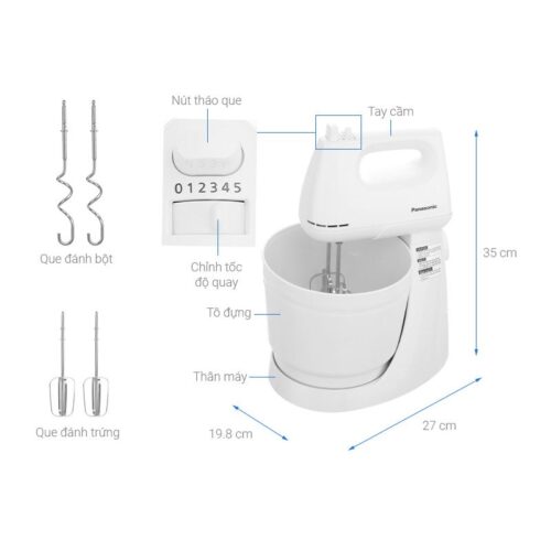 Máy đánh trứng Panasonic MK-GB3WRA 7 Chi tiết máy đánh trứng Panasonic MK-GB3WRA