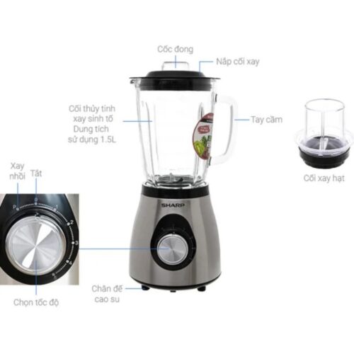 Máy xay sinh tố Sharp EM-S155GV-ST 6 Chi tiết máy xay sinh tố Sharp EM-S155GV-ST