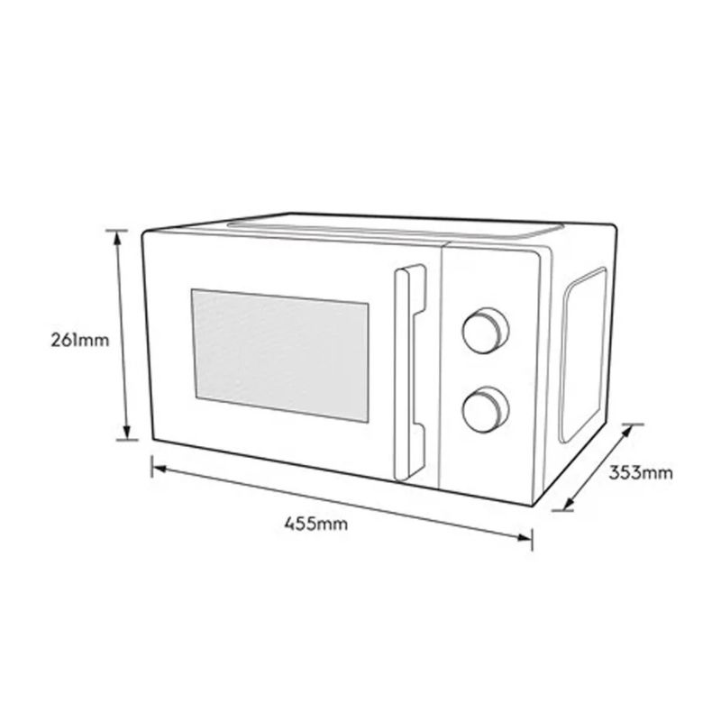 Lò vi sóng Electrolux EMM20K22B 20 Lít 5 Kích thước lò vi sóng Electrolux EMM20K22B 20 Lít