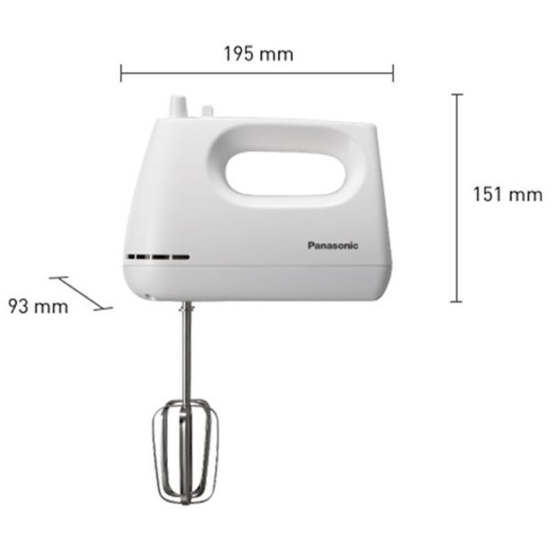Máy đánh trứng Panasonic MK-GH3WRA 5 Kích thước máy đánh trứng Panasonic MK-GH3WRA