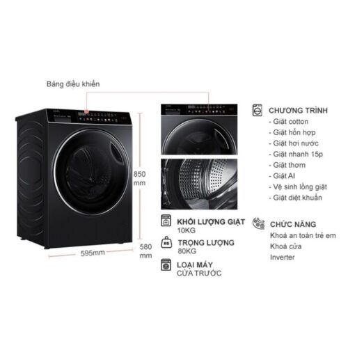 Máy Giặt Aqua Inverter 10 Kg AQD-DW1000J.BK cửa trước 5 Kích thước máy Giặt Aqua Inverter 10 Kg AQD-DW1000J.BK cửa trước