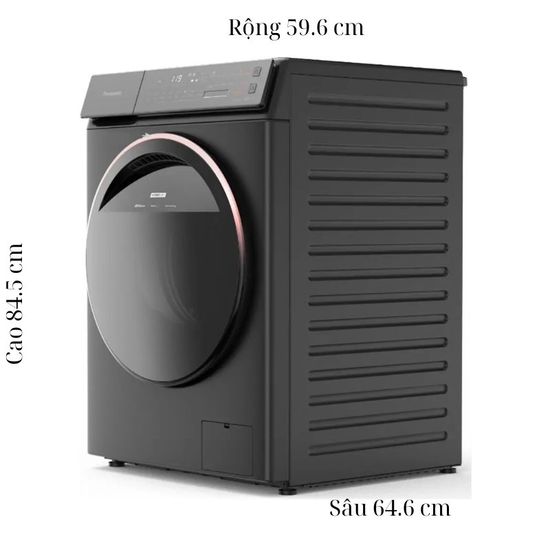 Máy Giặt Sấy Panasonic Inverter Giặt 10 Kg - Sấy 6 Kg NA-S106FR1PV 5 Kích thước máy Giặt Sấy Panasonic Inverter Giặt 10 Kg - Sấy 6 Kg NA-S106FR1PV
