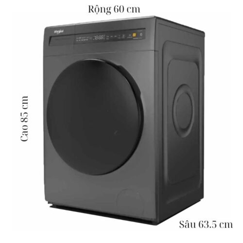 Máy Giặt Sấy Whirlpool Inverter Giặt 9.5 Kg - Sấy 7 Kg WWEB95702FG 7 Kích thước máy Giặt Sấy Whirlpool Inverter Giặt 9.5 Kg - Sấy 7 Kg WWEB95702FG