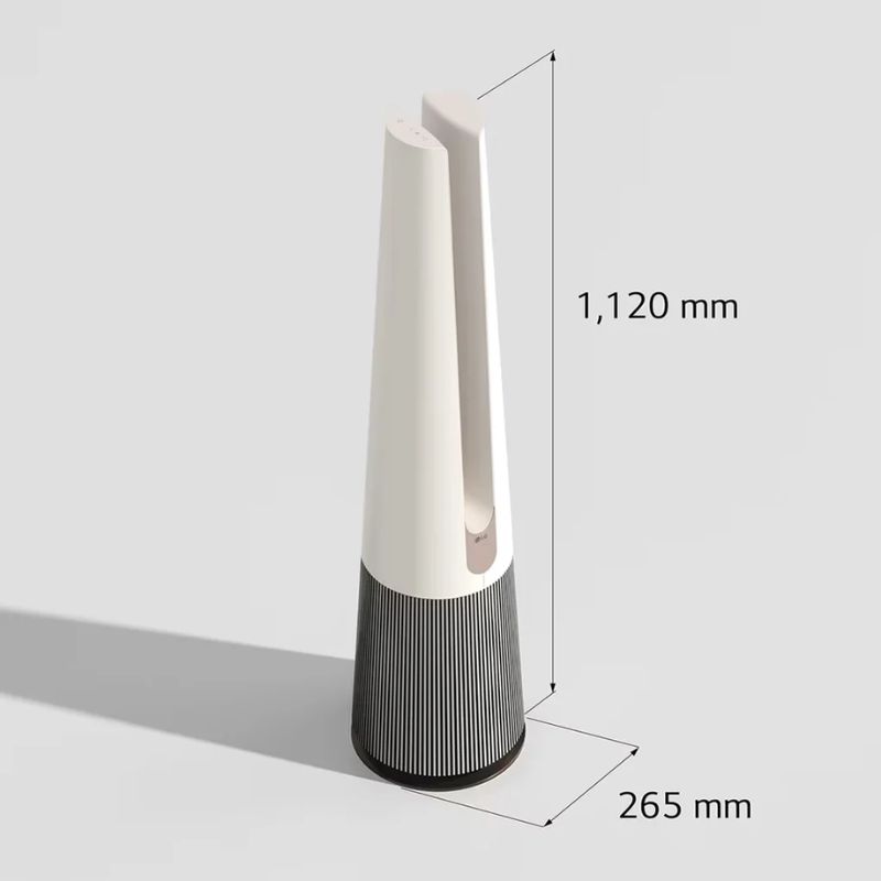 Máy lọc không khí LG PuriCare Aero Tower Hit FS15GPBK0 Màu Be 6 Kích thước máy lọc không khí LG PuriCare Aero Tower Hit FS15GPBK0 Màu Be