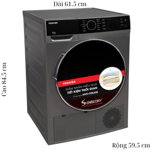 Máy Sấy Ngưng Tụ Toshiba 8 Kg TD-K90MEV(SK) 7 Kích thước máy Sấy Ngưng Tụ Toshiba 8 Kg TD-K90MEV(SK)