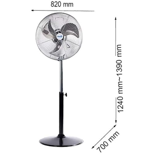 Quạt đứng Dasin KSM-1845 9 Kích thước quạt đứng Dasin KSM-1845