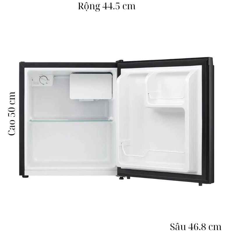 Tủ Lạnh 1 cánh mini 45 Lít Hisense HR05DB 5 Kích thước tủ Lạnh 1 cánh mini 45 Lít Hisense HR05DB