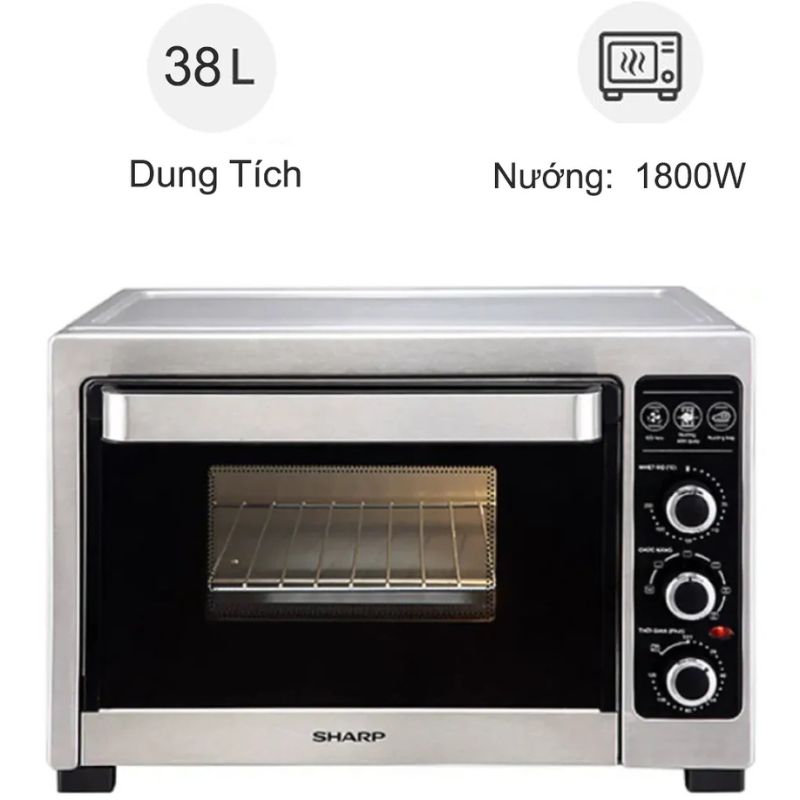 Lò nướng Sharp EO-A383RCSV-ST 38 lít 2 Lò nướng Sharp EO-A383RCSV-ST 38 lít
