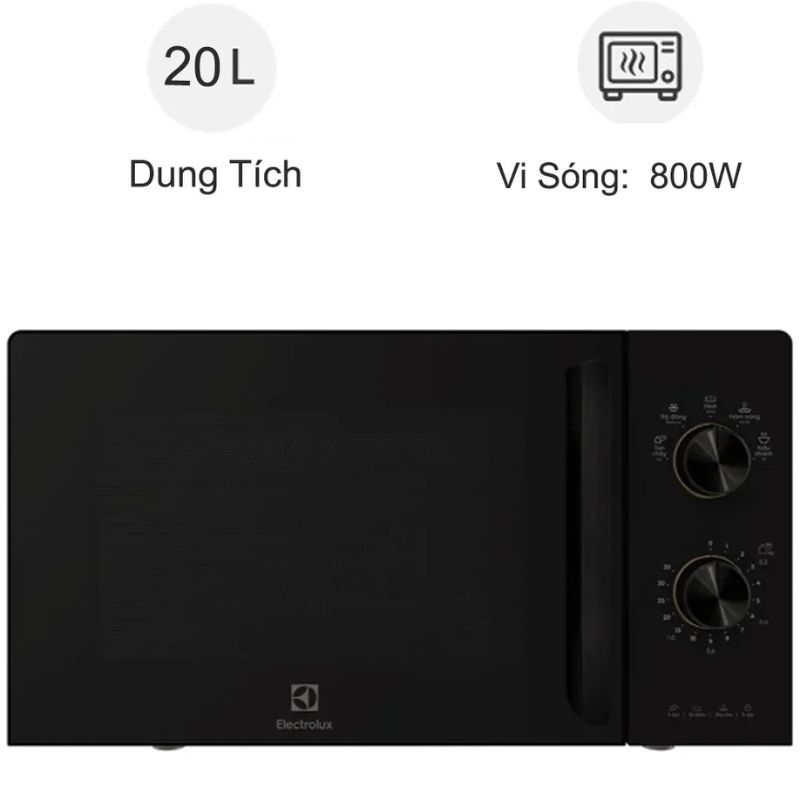 Lò vi sóng Electrolux EMM20K22B 20 Lít 3 Lò vi sóng Electrolux EMM20K22B 20 Lít
