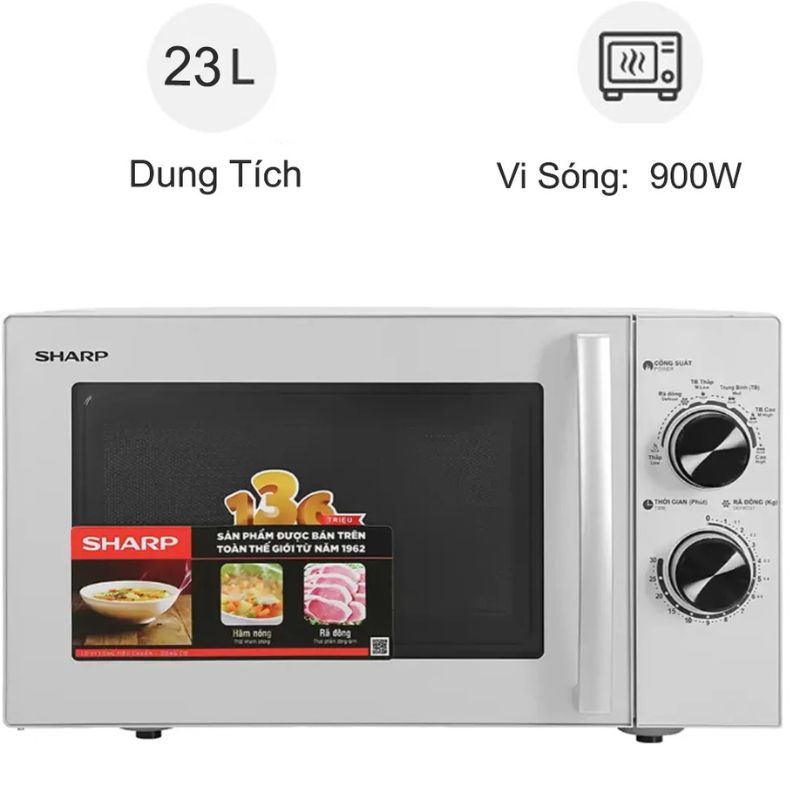 Lò vi sóng Sharp R-32A2VN-S 23 lít 3 Lò vi sóng Sharp R-32A2VN-S 23 lít