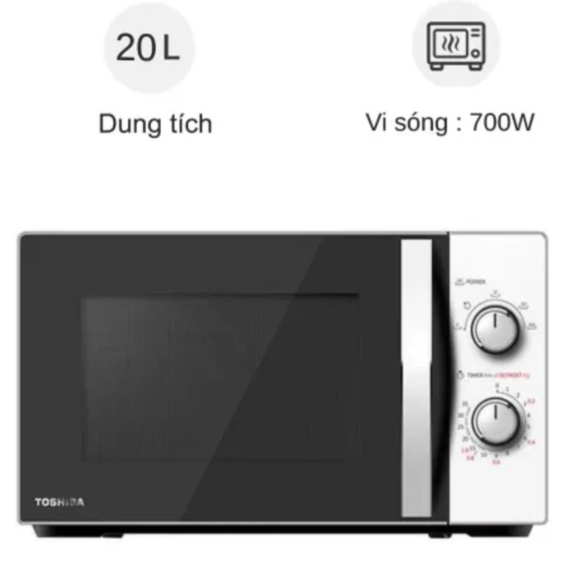 Lò vi sóng Toshiba MWP-MM20P(WH) 3 Lò vi sóng Toshiba MWP-MM20P(WH)